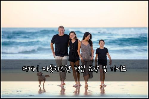 더케이 자동차보험: 핵심 요약 및 가이드