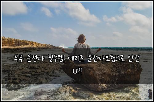 부부 운전자 필수템! 메리츠 운전자보험으로 안전 UP!