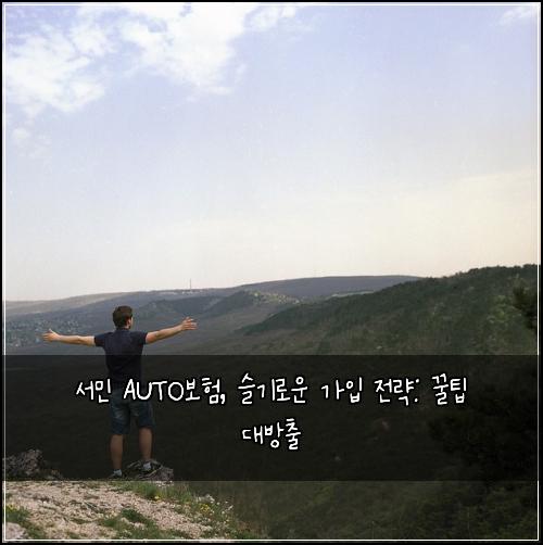 서민 AUTO보험, 슬기로운 가입 전략: 꿀팁 대방출