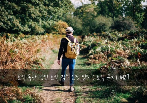 토익 독학 방법 토익 점수 인정 범위 : 토익 문제 #127