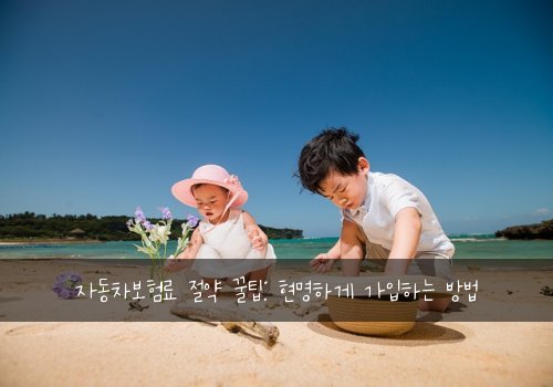 자동차보험료 절약 꿀팁: 현명하게 가입하는 방법