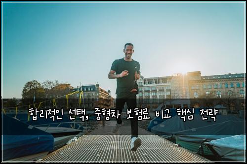  합리적인 선택, 중형차 보험료 비교 핵심 전략