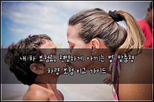내 차 보험료, 현명하게 아끼는 법: 맞춤형 차량 보험 비교 가이드