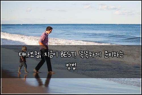 태아보험, 지금이 BEST! 똑똑하게 준비하는 방법