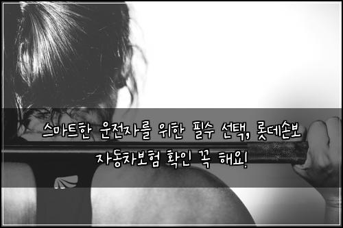  스마트한 운전자를 위한 필수 선택, 롯데손보 자동차보험 확인 꼭 해요!
