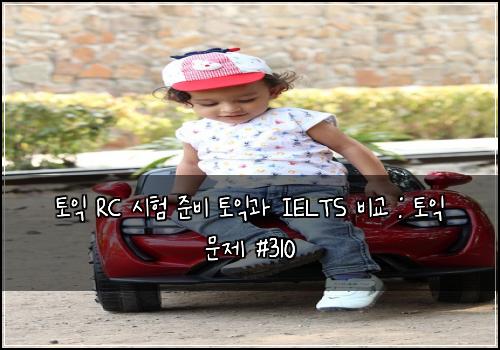 토익 RC 시험 준비 토익과 IELTS 비교 : 토익 문제 #310