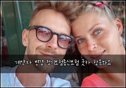 계약자 변경 정기보험종신보험 굿카 항목봐요