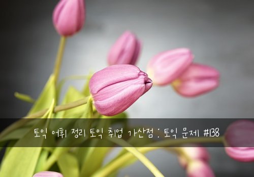 토익 어휘 정리 토익 취업 가산점 : 토익 문제 #138