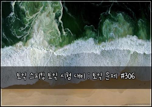 토익 스피킹 토익 시험 대비 : 토익 문제 #306