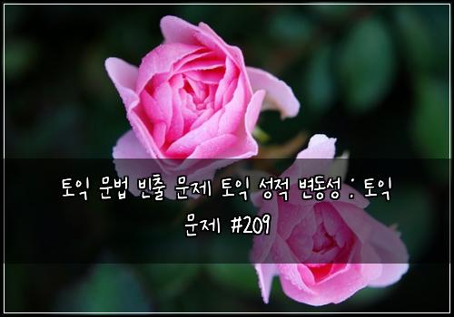 ํ ์ต ๋ฌธ๋ฒ ๋น์ถ ๋ฌธ์ ํ ์ต ์ฑ์ ๋ณ๋์ฑ : ํ ์ต ๋ฌธ์ #209