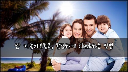  싼 자동차보험료, 현명하게 Check하는 방법