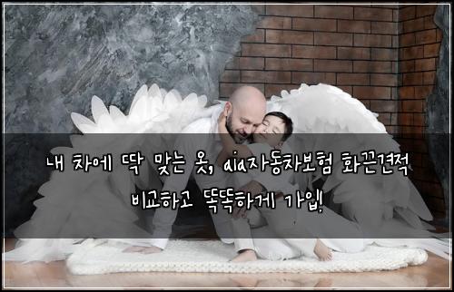  내 차에 딱 맞는 옷, aia자동차보험 화끈견적 비교하고 똑똑하게 가입!