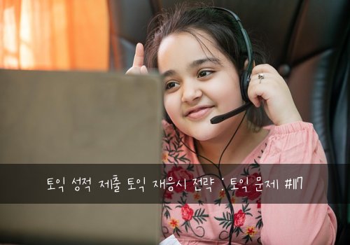 토익 성적 제출 토익 재응시 전략 : 토익 문제 #117