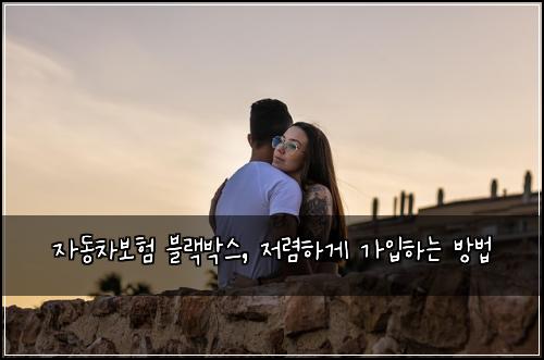 자동차보험 블랙박스, 저렴하게 가입하는 방법