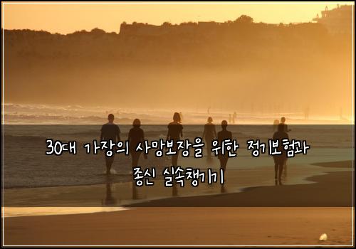 30๋ ๊ฐ์ฅ์ ์ฌ๋ง๋ณด์ฅ์ ์ํ ์ ๊ธฐ๋ณดํ๊ณผ ์ข
์ ์ค์์ฑ๊ธฐ๊ธฐ