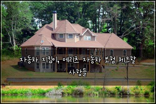 자동차 지킴이, 메리츠 자동차 보험 체크할 사항들