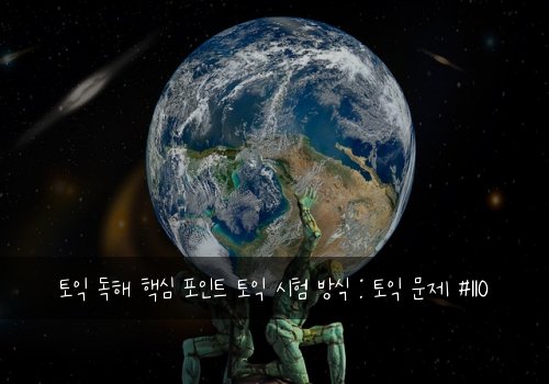 토익 독해 핵심 포인트 토익 시험 방식 : 토익 문제 #110