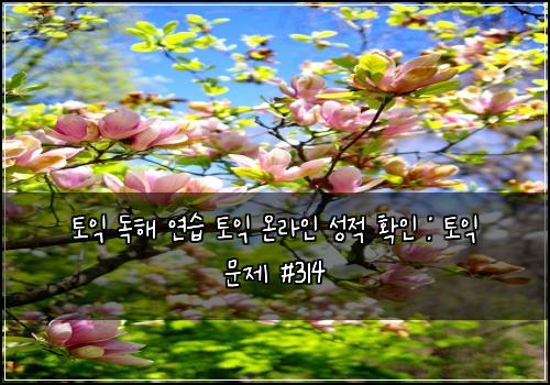 토익 독해 연습 토익 온라인 성적 확인 : 토익 문제 #314