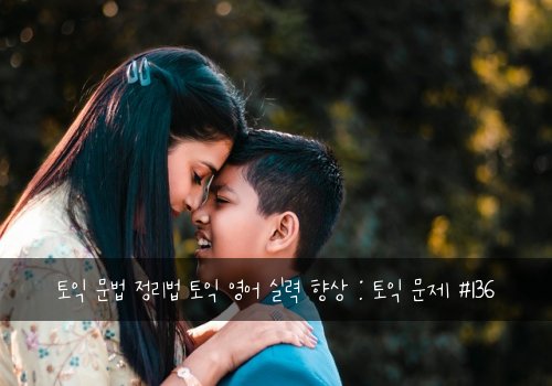 토익 문법 정리법 토익 영어 실력 향상 : 토익 문제 #136