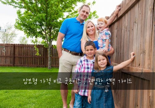 암보험 가격 비교 굿초이스 : 현명한 선택 가이드
