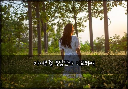 자녀보험 부담던다  비교하여