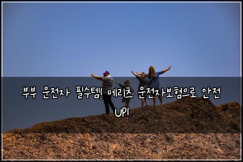 부부 운전자 필수템! 메리츠 운전자보험으로 안전 UP!
