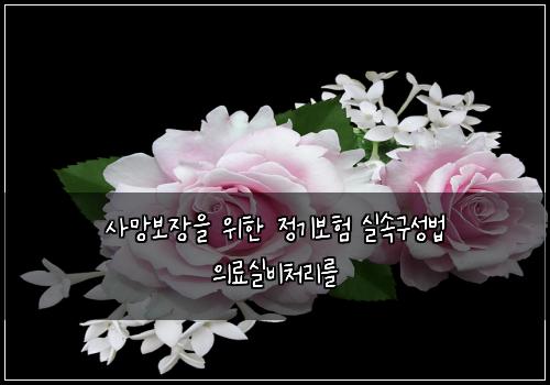 ์ฌ๋ง๋ณด์ฅ์ ์ํ ์ ๊ธฐ๋ณดํ ์ค์๊ตฌ์ฑ๋ฒ ์๋ฃ์ค๋น์ฒ๋ฆฌ๋ฅผ