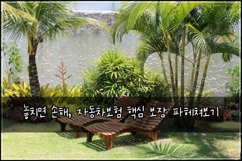  놓치면 손해, 자동차보험 핵심 보장 파헤쳐보기