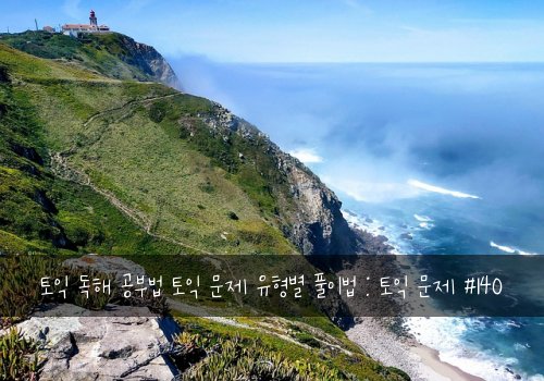 토익 독해 공부법 토익 문제 유형별 풀이법 : 토익 문제 #140