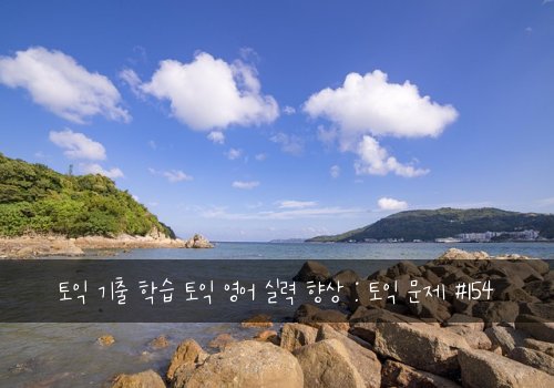 토익 기출 학습 토익 영어 실력 향상 : 토익 문제 #154