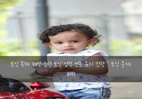 토익 독해 해석 능력 토익 성적 변동 유지 전략 : 토익 문제 #141