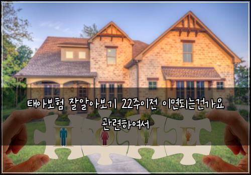 태아보험 잘알아보기  22주이전 이면되는건가요 관련하여서