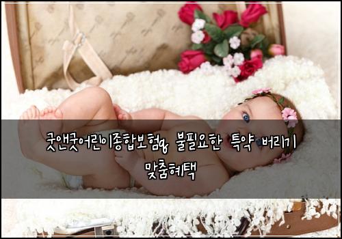굿앤굿어린이종합보험q 불필요한 특약 버리기 맞춤혜택