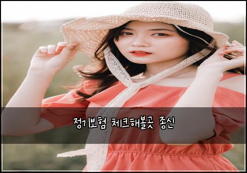 정기보험 체크해볼곳  종신