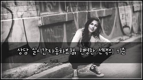 상담 실시간자동차보험, 현명한 선택의 기준