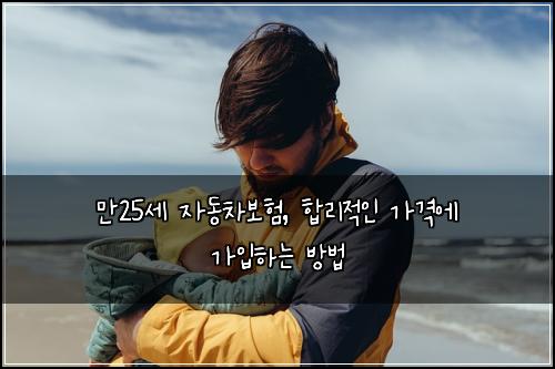 만25세 자동차보험, 합리적인 가격에 가입하는 방법