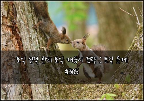 토익 성적 관리 토익 재응시 전략 : 토익 문제 #305