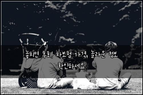  놓치면 후회! 차보험 가격, 놀라운 정보 확인하세요