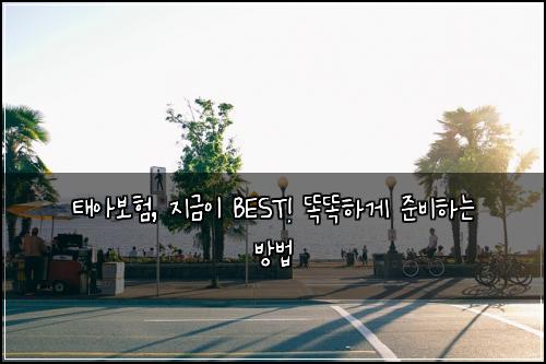 태아보험, 지금이 BEST! 똑똑하게 준비하는 방법