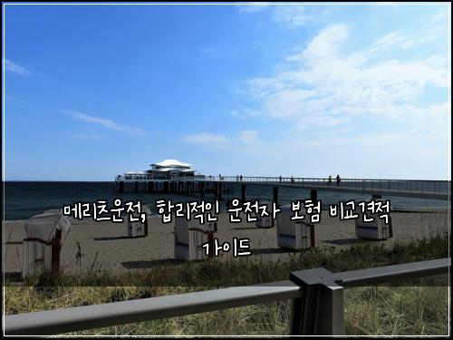메리츠운전, 합리적인 운전자 보험 비교견적 가이드