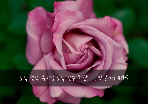 토익 성적 유지법 토익 점수 환산 : 토익 문제 #145