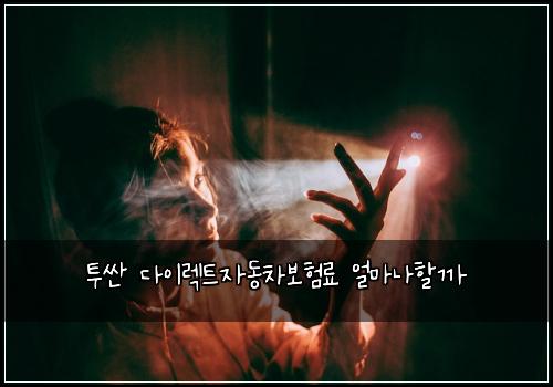 투싼 다이렉트자동차보험료 얼마나할까