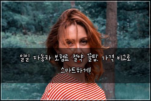 일일 자동차 보험료 절약 꿀팁: 가격 비교로 스마트하게!