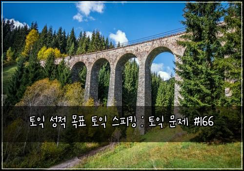 토익 성적 목표 토익 스피킹 : 토익 문제 #166