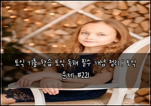 토익 기출 학습 토익 독해 필수 개념 정리 : 토익 문제 #221