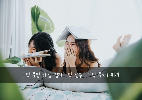 토익 문법 개념 정리 토익 점수 : 토익 문제 #129