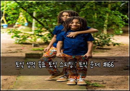 토익 성적 목표 토익 스피킹 : 토익 문제 #166