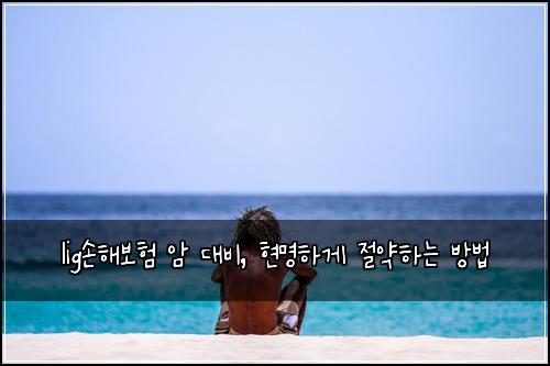  lig손해보험 암 대비, 현명하게 절약하는 방법