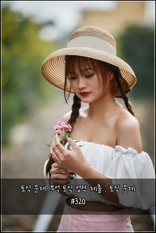 토익 문제 분석 토익 성적 제출 : 토익 문제 #320