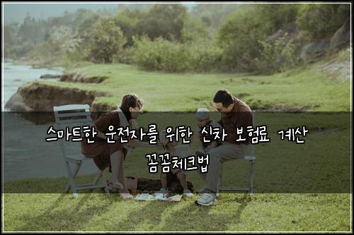  스마트한 운전자를 위한 신차 보험료 계산 꼼꼼체크법